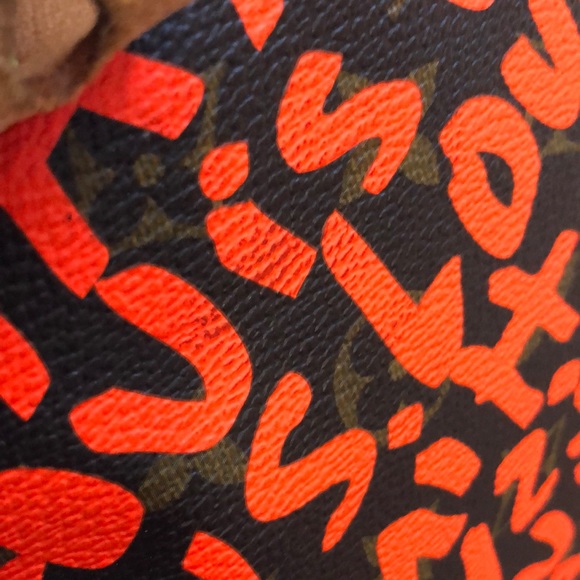 🌺🌺 STUNNING 🌺🌺 Louis Vuitton Stephen Sprouse Graffiti Speedy 30 Neon Orange - Picture 12 of 16